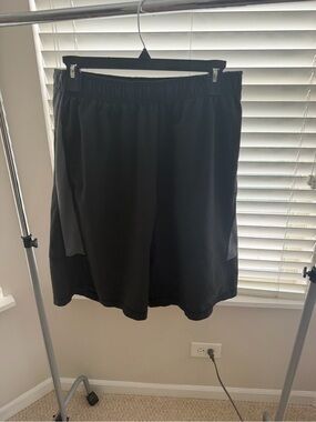 Nike Black Athletic Shorts with Gray Side Panels